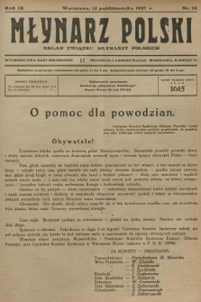 Młynarz Polski : organ Związku Młynarzy Polskich. R.9, 1927, nr 19