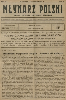 Młynarz Polski : organ Związku Młynarzy Polskich. R.11, 1929, nr 4