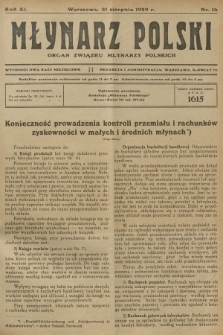 Młynarz Polski : organ Związku Młynarzy Polskich. R.11, 1929, nr 16 + wkładka