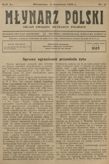 Młynarz Polski : organ Związku Młynarzy Polskich. R.11, 1929, nr 17