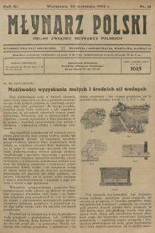 Młynarz Polski : organ Związku Młynarzy Polskich. R.11, 1929, nr 18