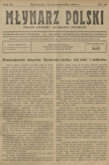 Młynarz Polski : organ Związku Młynarzy Polskich. R.11, 1929, nr 19