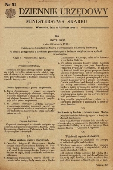 Dziennik Urzędowy Ministerstwa Skarbu. 1948, nr 51