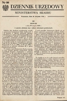 Dziennik Urzędowy Ministerstwa Skarbu. 1948, nr 80