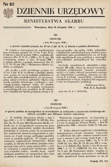 Dziennik Urzędowy Ministerstwa Skarbu. 1948, nr 82