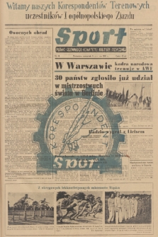 Sport : pismo Głównego Komitetu Kultury Fizycznej. 1951, nr 54