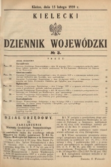 Kielecki Dziennik Wojewódzki. 1939, nr 3