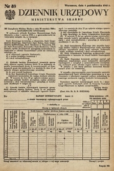 Dziennik Urzędowy Ministerstwa Skarbu. 1948, nr 89