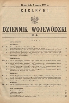 Kielecki Dziennik Wojewódzki. 1939, nr 4