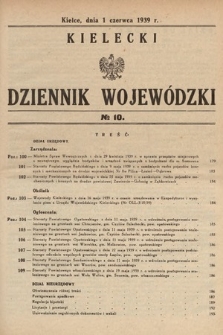 Kielecki Dziennik Wojewódzki. 1939, nr 10