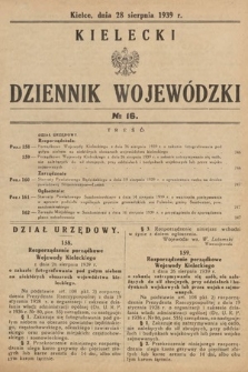 Kielecki Dziennik Wojewódzki. 1939, nr 16