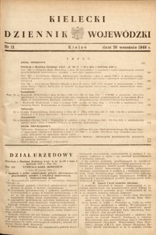 Kielecki Dziennik Wojewódzki. 1949, nr 12