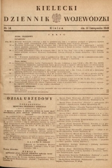 Kielecki Dziennik Wojewódzki. 1949, nr 14