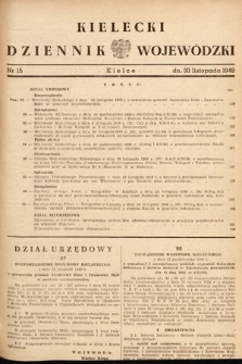 Kielecki Dziennik Wojewódzki. 1949, nr 15