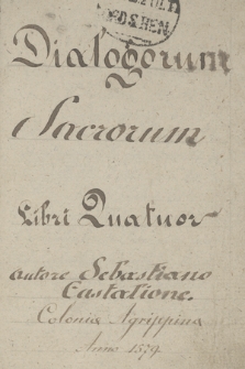 Dialogorum Sacrorum Libri Quatuor