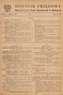 Dziennik Urzędowy Wojewódzkiej Rady Narodowej w Kielcach. 1951, nr 2
