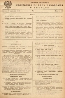 Dziennik Urzędowy Wojewódzkiej Rady Narodowej w Kielcach. 1951, nr 8