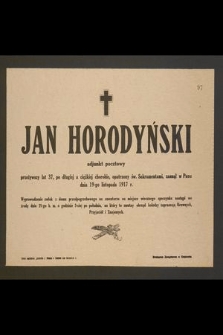 Jan Horodyński : adjunkt pocztowy [...] zasnął w Panu dnia 19-go listopada 1917 r.