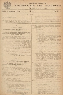 Dziennik Urzędowy Wojewódzkiej Rady Narodowej w Kielcach. 1954, nr 10