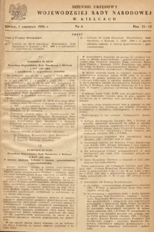Dziennik Urzędowy Wojewódzkiej Rady Narodowej w Kielcach. 1956, nr 6