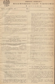 Dziennik Urzędowy Wojewódzkiej Rady Narodowej w Kielcach. 1957, nr 1
