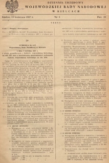 Dziennik Urzędowy Wojewódzkiej Rady Narodowej w Kielcach. 1957, nr 5