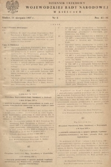 Dziennik Urzędowy Wojewódzkiej Rady Narodowej w Kielcach. 1957, nr 8