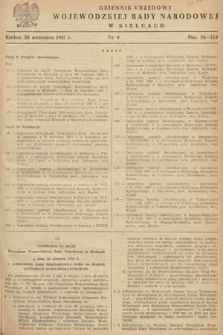 Dziennik Urzędowy Wojewódzkiej Rady Narodowej w Kielcach. 1957, nr 9