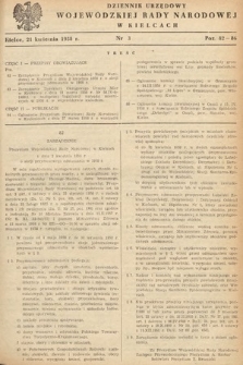 Dziennik Urzędowy Wojewódzkiej Rady Narodowej w Kielcach. 1958, nr 3
