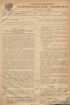 Dziennik Urzędowy Wojewódzkiej Rady Narodowej w Kielcach. 1959, nr 1
