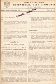 Dziennik Urzędowy Wojewódzkiej Rady Narodowej w Kielcach. 1960, nr 2