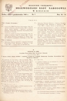 Dziennik Urzędowy Wojewódzkiej Rady Narodowej w Kielcach. 1960, nr 7