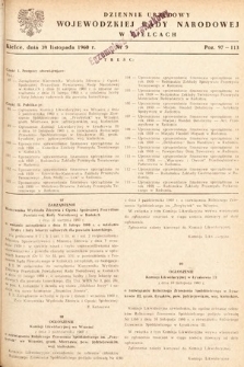 Dziennik Urzędowy Wojewódzkiej Rady Narodowej w Kielcach. 1960, nr 9