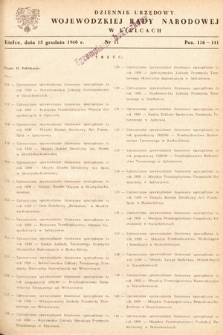 Dziennik Urzędowy Wojewódzkiej Rady Narodowej w Kielcach. 1960, nr 11