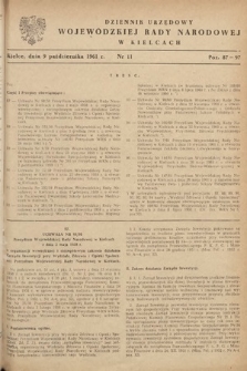 Dziennik Urzędowy Wojewódzkiej Rady Narodowej w Kielcach. 1961, nr 11