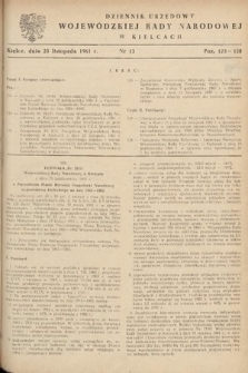 Dziennik Urzędowy Wojewódzkiej Rady Narodowej w Kielcach. 1961, nr 13