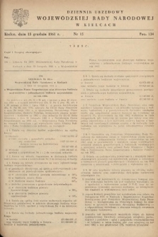 Dziennik Urzędowy Wojewódzkiej Rady Narodowej w Kielcach. 1961, nr 15