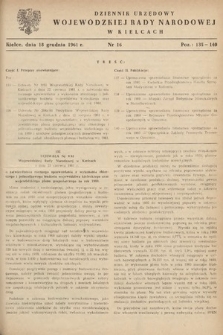 Dziennik Urzędowy Wojewódzkiej Rady Narodowej w Kielcach. 1961, nr 16