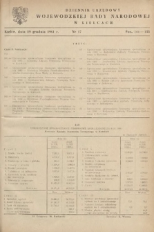Dziennik Urzędowy Wojewódzkiej Rady Narodowej w Kielcach. 1961, nr 17