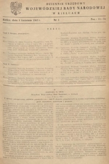 Dziennik Urzędowy Wojewódzkiej Rady Narodowej w Kielcach. 1962, nr 3