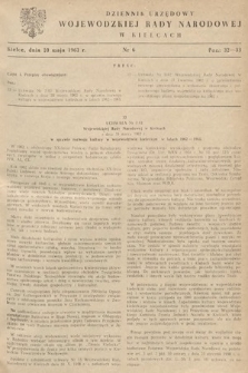Dziennik Urzędowy Wojewódzkiej Rady Narodowej w Kielcach. 1962, nr 6
