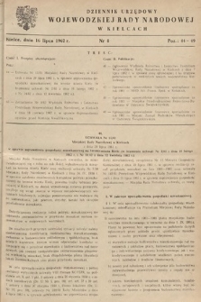 Dziennik Urzędowy Wojewódzkiej Rady Narodowej w Kielcach. 1962, nr 8