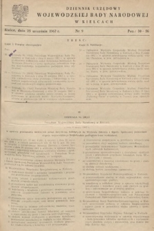 Dziennik Urzędowy Wojewódzkiej Rady Narodowej w Kielcach. 1962, nr 9
