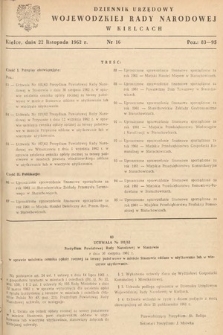 Dziennik Urzędowy Wojewódzkiej Rady Narodowej w Kielcach. 1962, nr 16