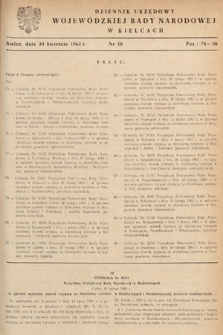 Dziennik Urzędowy Wojewódzkiej Rady Narodowej w Kielcach. 1963, nr 10