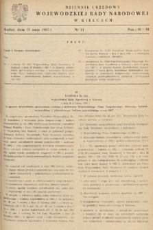 Dziennik Urzędowy Wojewódzkiej Rady Narodowej w Kielcach. 1963, nr 11