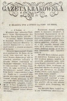 Gazeta Krakowska. 1823 , nr 15