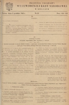 Dziennik Urzędowy Wojewódzkiej Rady Narodowej w Kielcach. 1963, nr 18