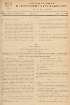 Dziennik Urzędowy Wojewódzkiej Rady Narodowej w Kielcach. 1963, nr 20
