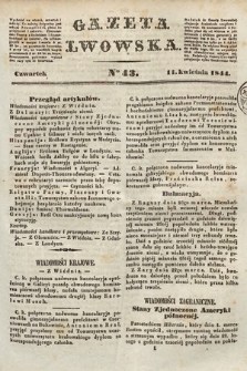 Gazeta Lwowska. 1844, nr 43